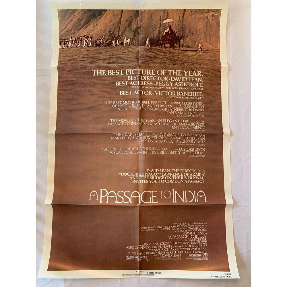 A Passage to India Original One Sheet Movie Poster -Folded -1984, Forester Novel
